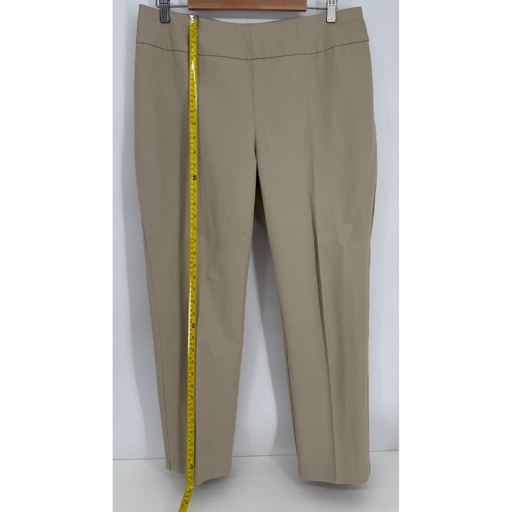 Chicos Fabulously Slimming Ankle Pants Tan Khaki Pull On Stretch Sz 2 (L) - Picture 2 of 12